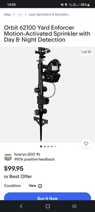 Yard Enforcer MotionActivated Sprinkler with Day & Night Detect Turda