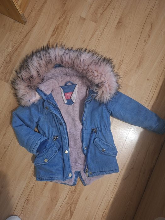 Зимна парка дънкова рр 4 г момиче