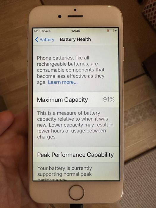 НАМАЛЕНИЕ iPhone 6 Silver, 16 GB, Отлично