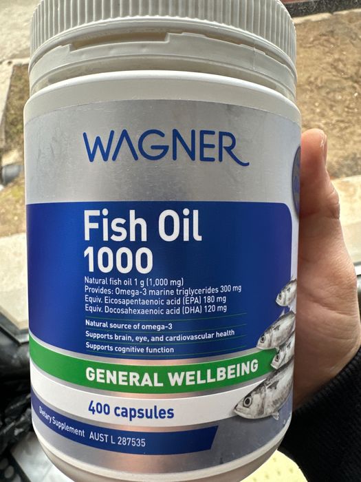 Omega 3 1000mg, Рыбий жир, 400 капсул, из Австралии