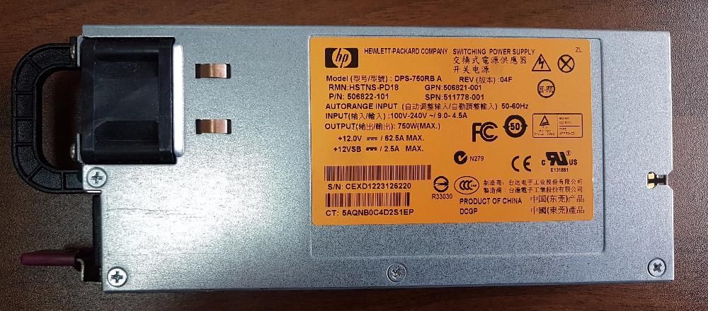Блок питания для серверов HP 750W