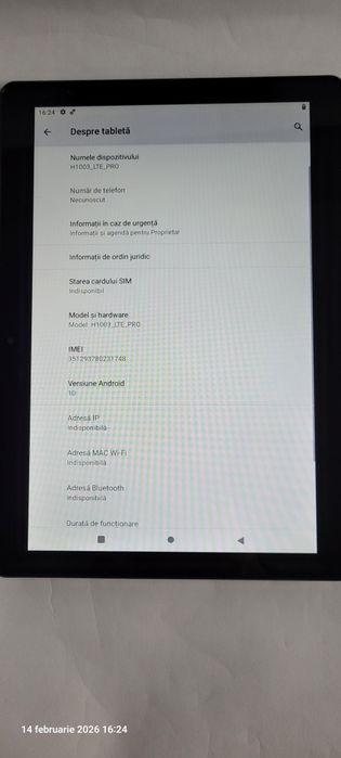 Tabletă Allviev H1003 cu cartelă sim/card microSD/wifi.