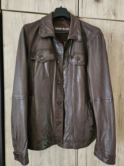 Geaca de piele naturala Freaky Nation nou nepurtat