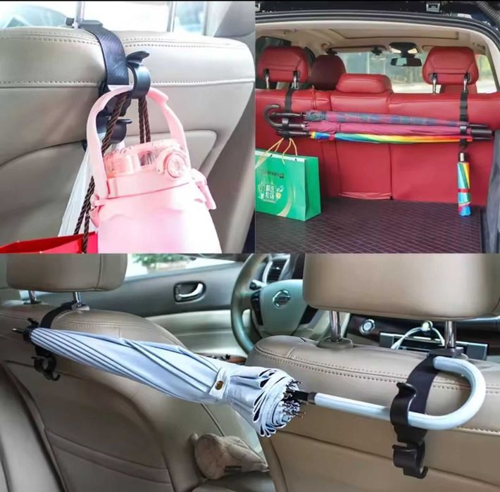 Закачалка за подглавник на кола, Държач за багажникчерен