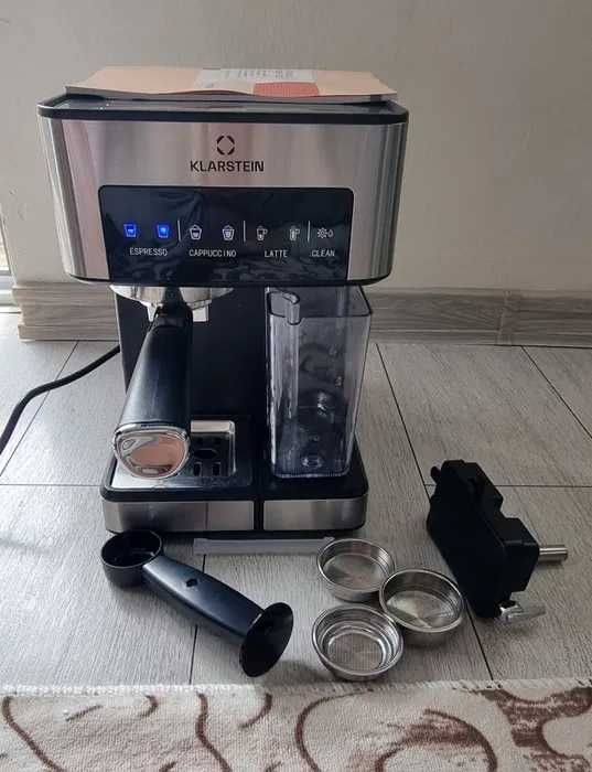 Klarstein Arabica Comfort-кафемашина с портафилтър, 1350W, 20 бара, 1,8 литра, тъч панел