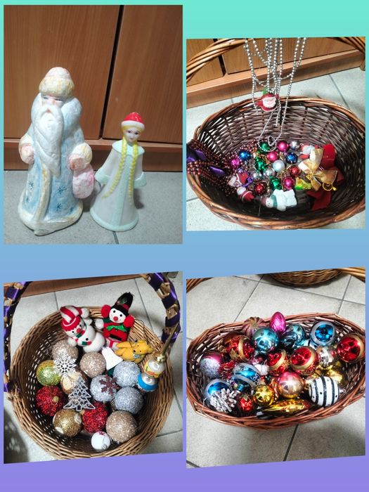 Игрушки дед мороз гирлянды