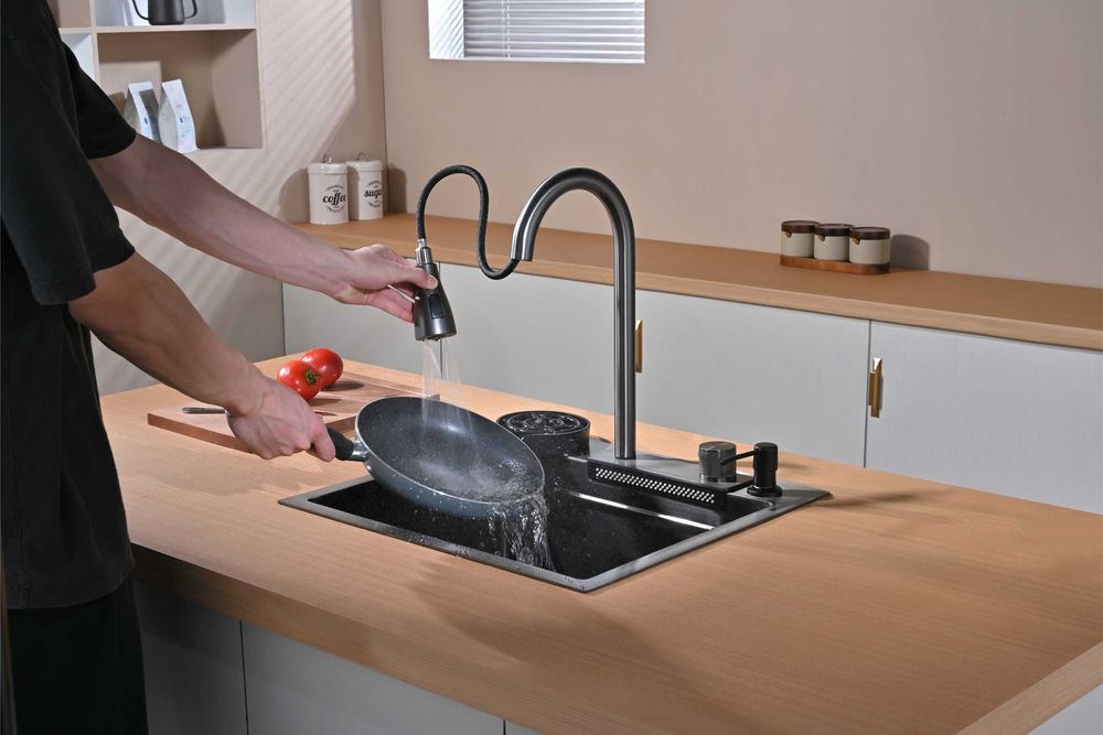 Мултифункционална кухненска мивка 50см