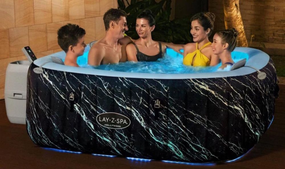 НОВО Суперлуксозно надуваемо джакузи HOLLYWOOD 1.80м-1.80м-66см