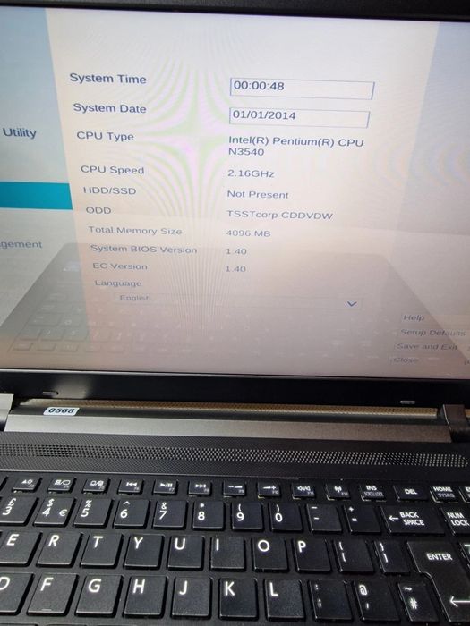 Toshiba Satellite C50-B-154 Laptop 15.6" Pentium N3540 2.16GHz 4gb Ram Samsung