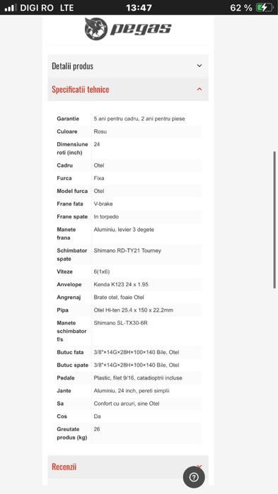 Tricicletă adulți Pegas