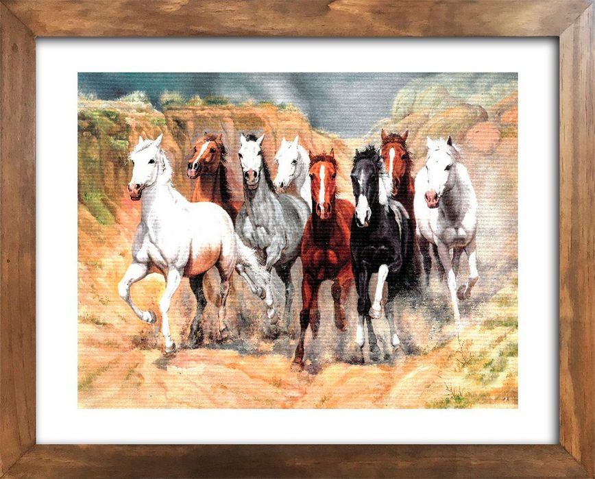 Pictura Herd of Horses in Freedom” realizată de artistul S. Santos
