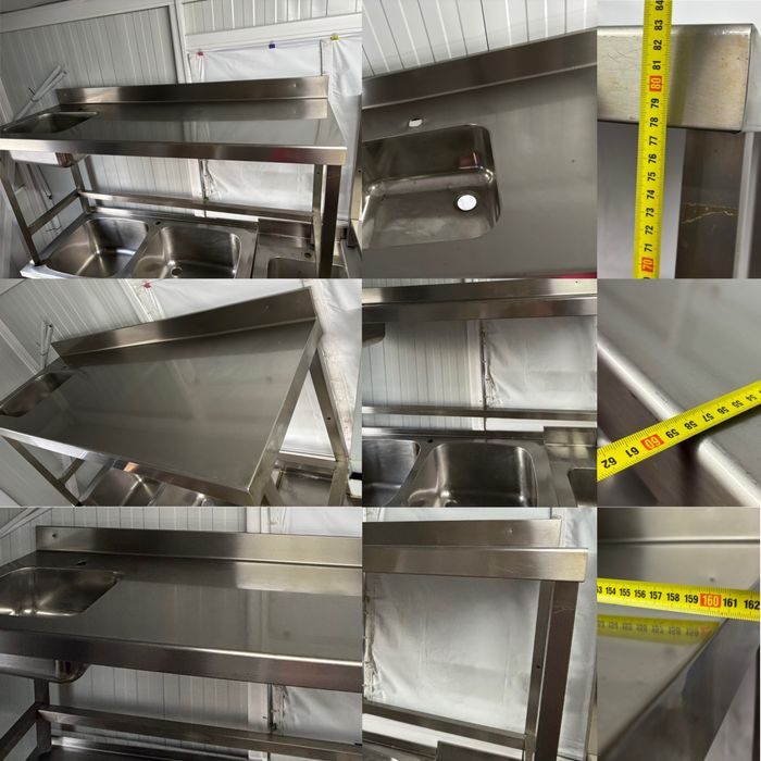 Doua mese inox , stare buna