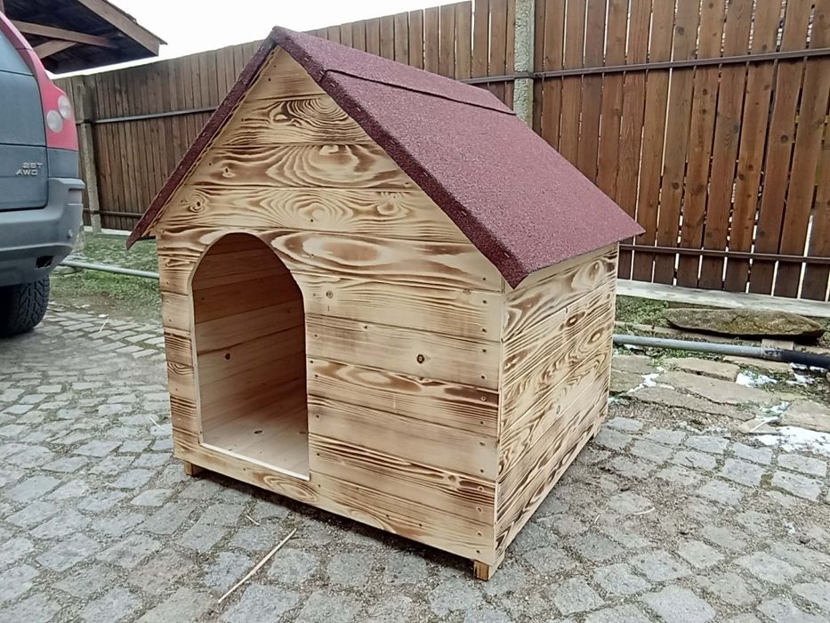 Голяма дървена къща за кучета къща куче кучешка колиба