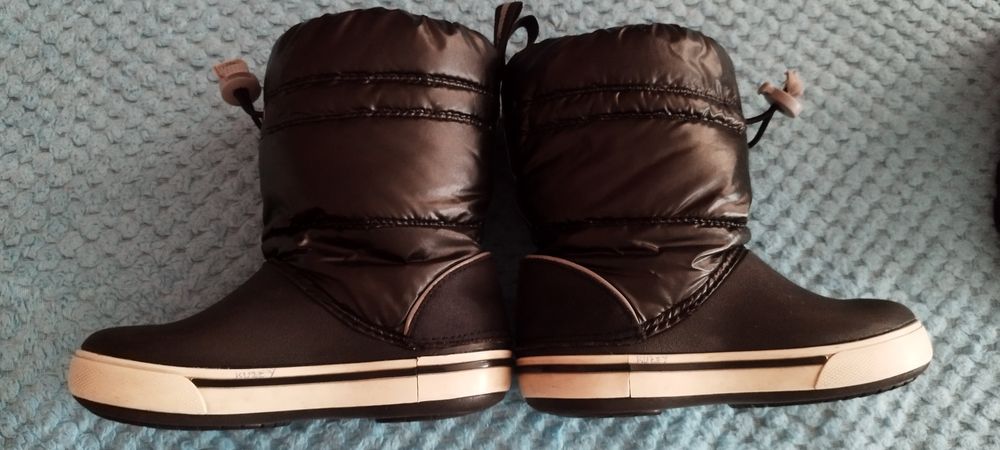 Cizmulițe crocs impermeabile si căptușite de toamnă-iarna c10 /27-28