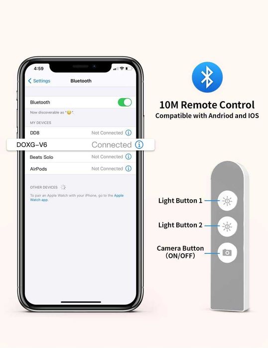 Висококачествна смарт стойка за телефон с осветление Viozon V6W