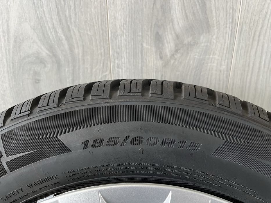 Джанти 15 цола 5х100 за Шкода Фабия, Рапид със зимни гуми 185/60/15