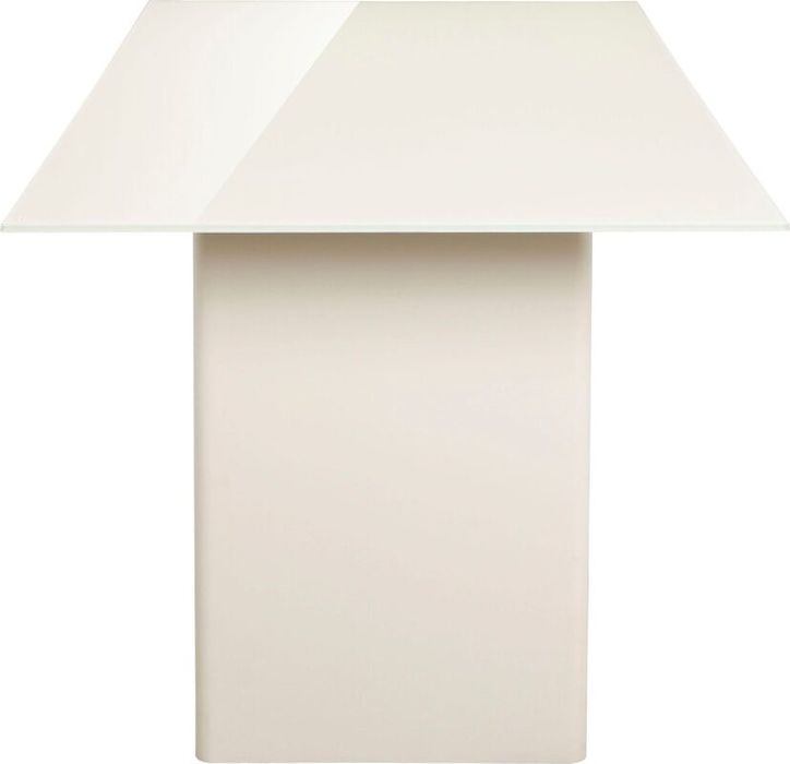 Masa Janita , Sticla , MDF , Creme , 220 cm latime