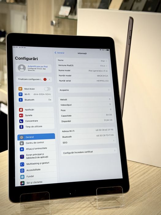 Apple iPad 9 (2021), 10.2", 64GB, Wi-Fi, Space Gray - 100% baterie !!!