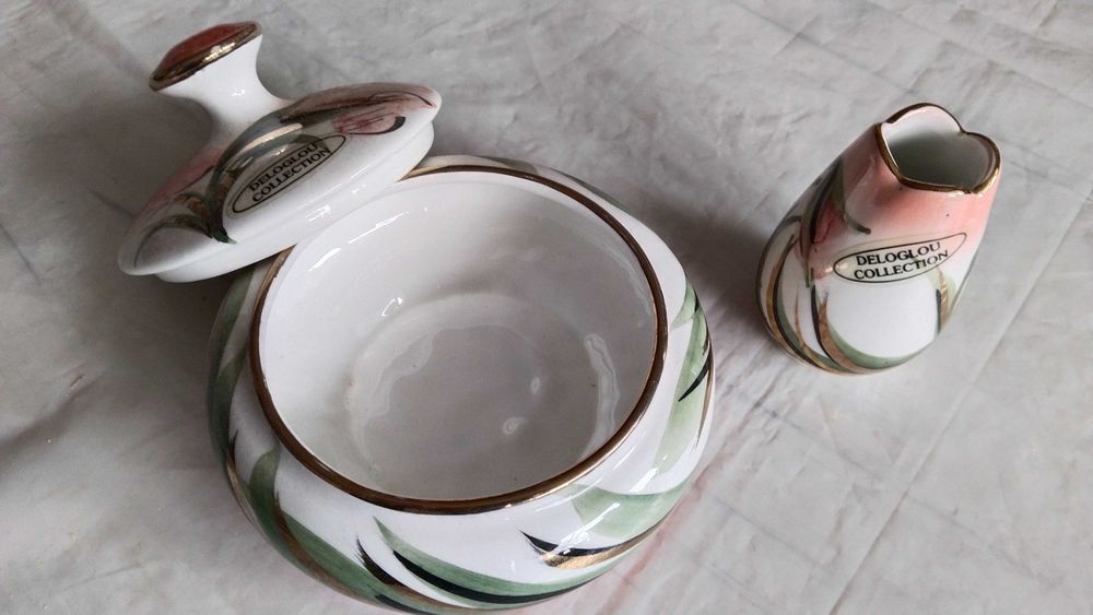 Порцеланов Deloglou Collection ръчно рисуван сет