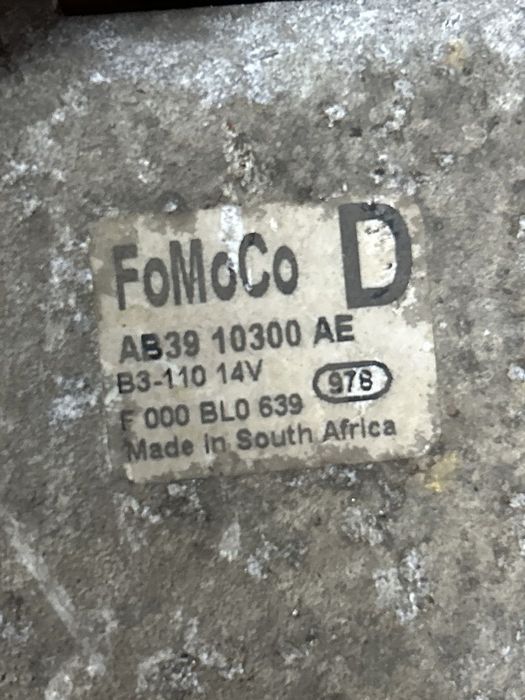 Alternator Ford Ranger III 2.2 TDCi 2011 - 2015 150CP 2198CC ENQJ GBVAJQJ Euro5 (1095) ...