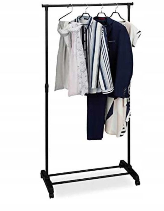 Метална закачалка/стойка за дрехи Relaxdays черна