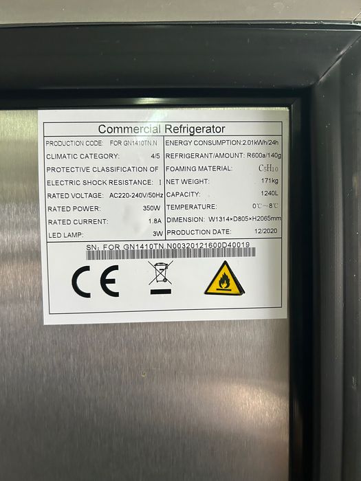 Frigider inox profesional