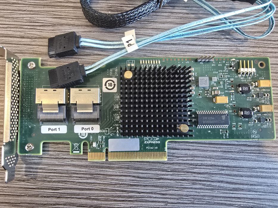 LSI SAS9200 8i 6GB PCIe Raid Controller + кабели