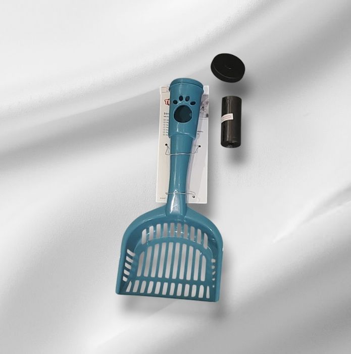 Совок с пакетами для уборки за собакой