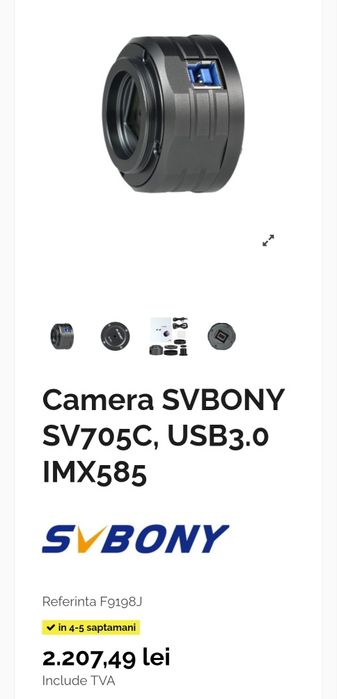 Camera SVBONY SV705C, usb3.0 imx585, SIGILATA