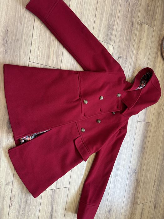 Palton rosu fete 10% lana