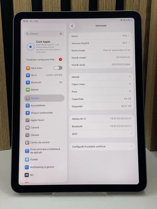 Ipad Gen 4 2020 64Gb 4Gb ram Wi-Fi Garantie/Factura #62848