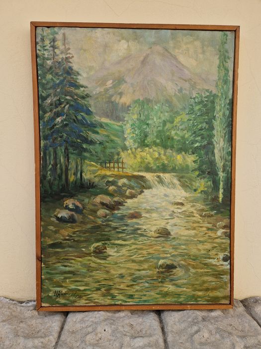 Иван Кънчев- Масло пейзаж платно- 1970 г.