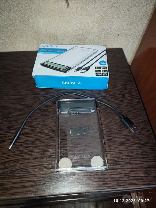 HDDva SSD uchun USB 3.0 korpus, raqamli displeyli.