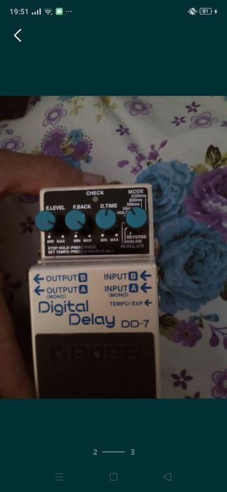 Гитарные педали эффектов BOSS-DD7,DS-1,BF-2