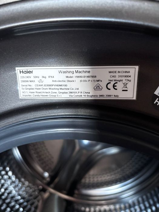 Masina de spalat Haier 8Kg garantie pana in 2028