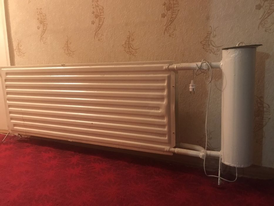 Электро батарея зимой пушка