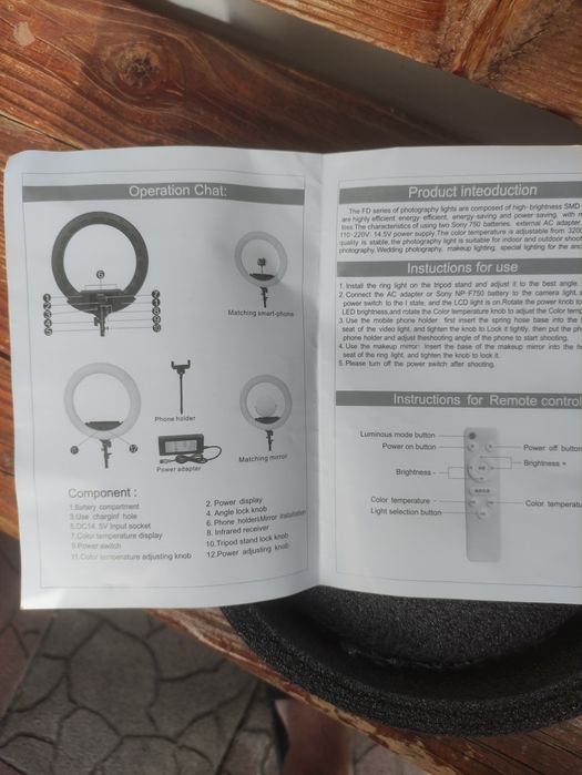 Lumina led foto machiaj profi