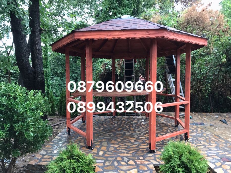 Дървени навеси конструкции беседки и барбекюта. Козирки Веранди