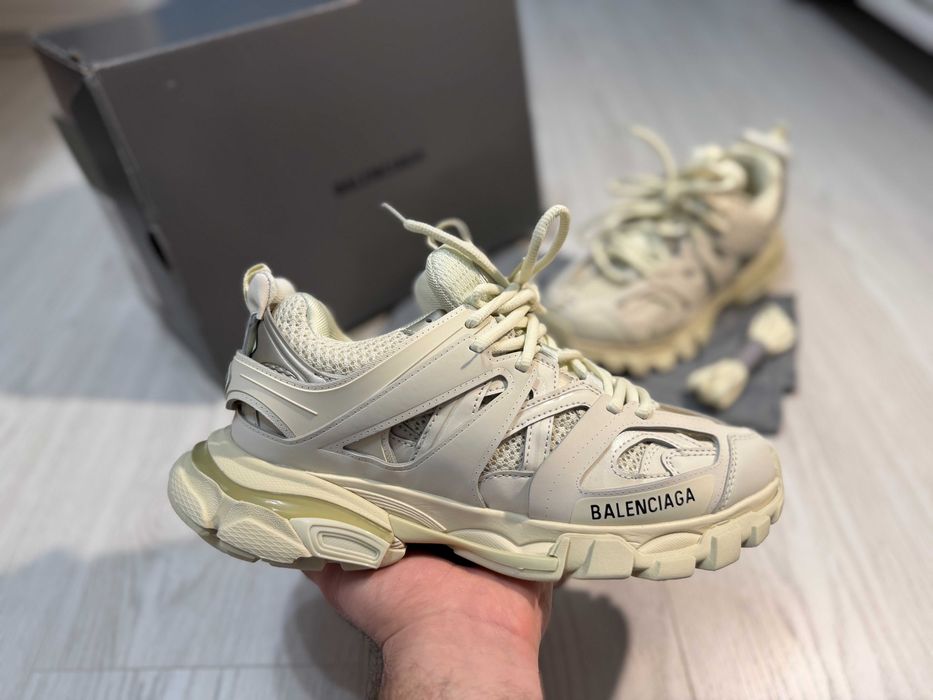 Adidasi Balenciaga Track Lace-Up Sneakers Premium Full Box Bej