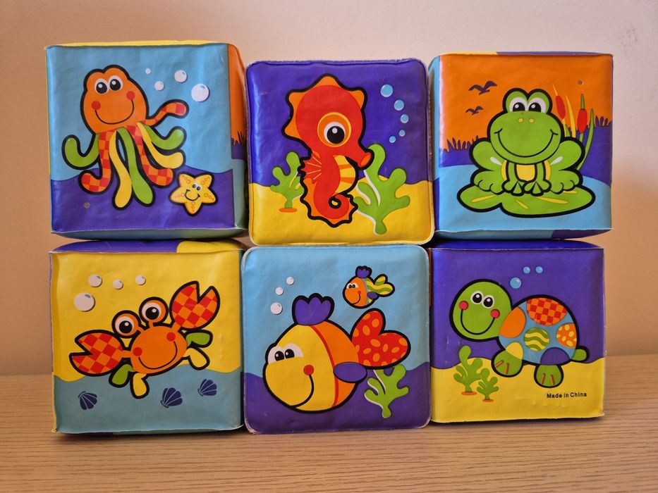 Кубчета за бебета за баня, 6 бр., боулинг,плажни принадлежности, топка