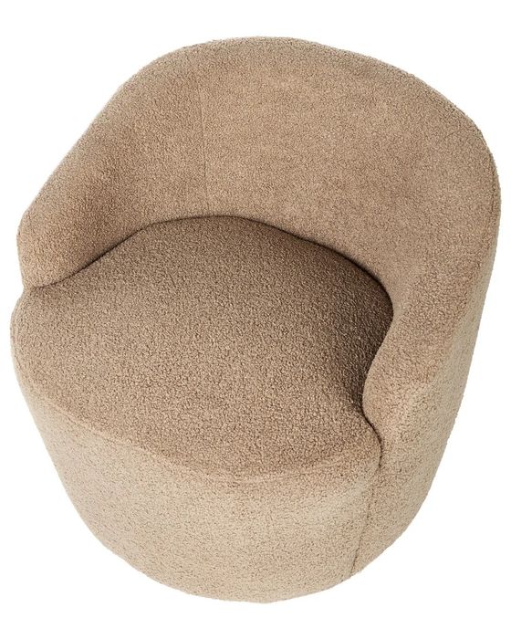 PROMO Fotoliu rotativ DAVIK, boucle, taupe