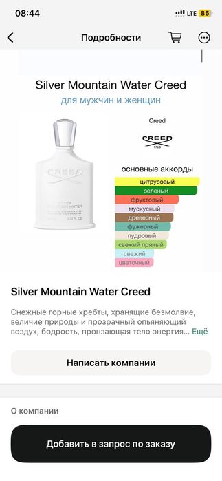 Парфюм спрей миск