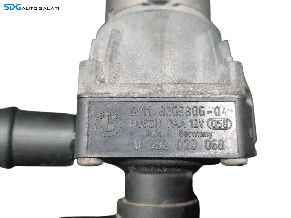 Pompa Secundara Auxiliara Recirculare Apa BMW Seria 1 E81 E87 2.0 D 2004 - 2013 Cod 8369806 64118369806-04 0392020068 [N3820]