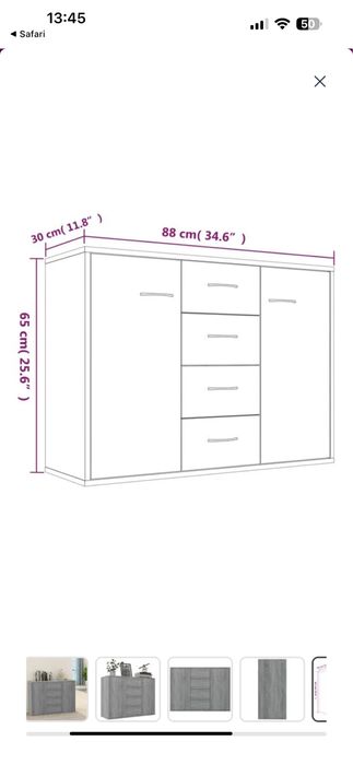 Servanta gri sufragerie