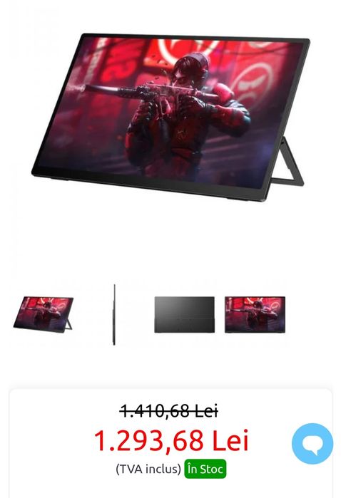 Monitor Portabil Uperfect 19 " Fhd Nou Sigilat