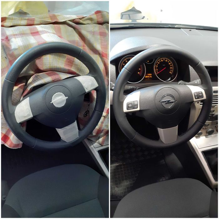 Vopsim piele scaun, bancheta, volan, cotiera, usii