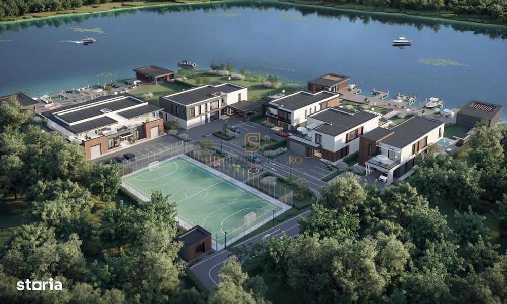 Vila exclusivista cu piscina si ponton pe malul Lacului Snagov