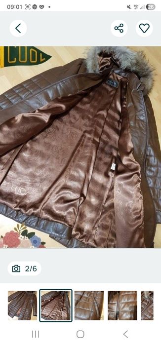 Haina matlasata piele naturala 100%,Italia,gluga cu blanita naturala