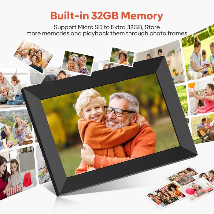 Цифрова фоторамка с меню на БЪЛГАРСКИ Frameo-10.1" WiFi IPS 32GB памет