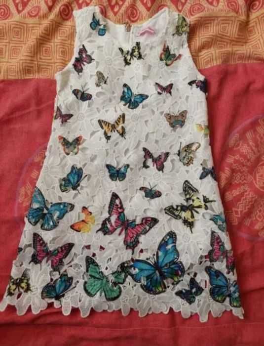 Rochie /bluza broderie motiv floral fetițe 3-6 ani